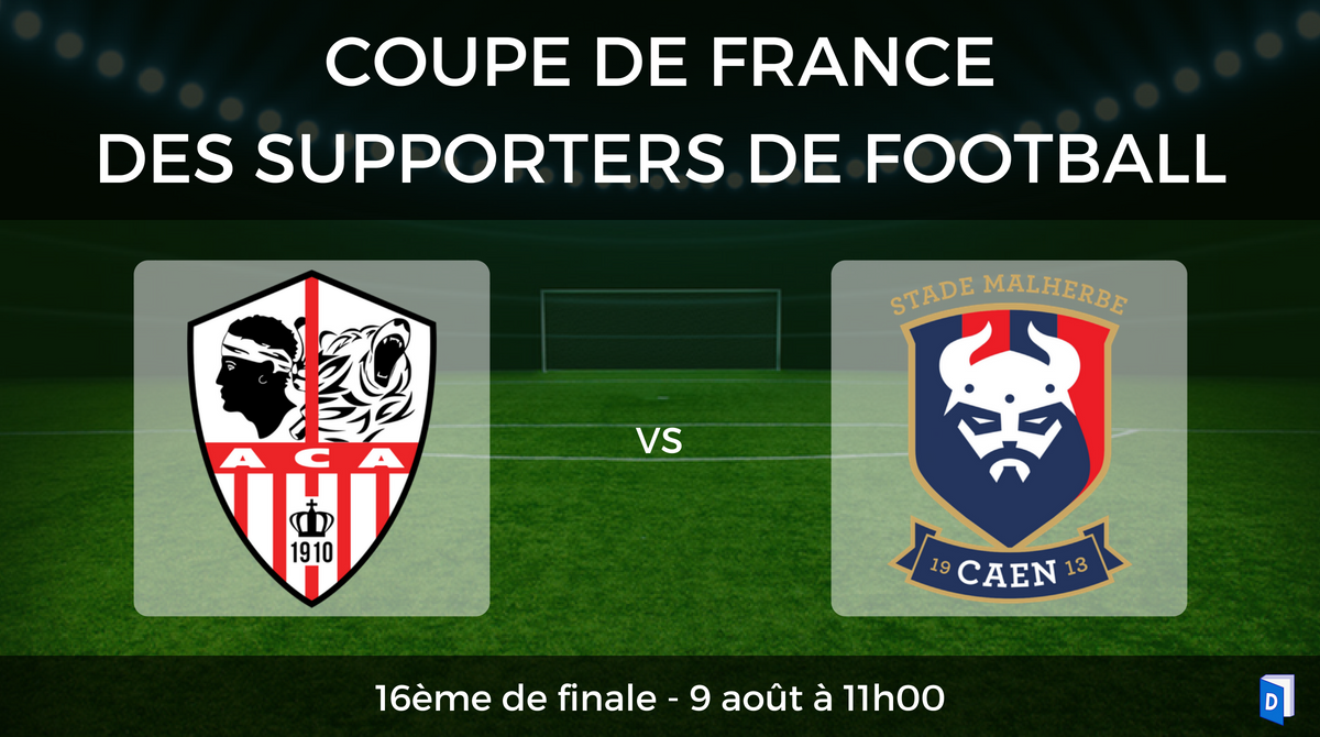 16ème de finale Coupe de France des supporters de football - AC Ajaccio vs SM Caen