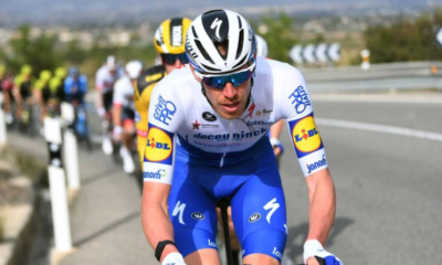 Le dos de Tim Declercq ravagé par la grêle à l'arrivée de la 2ème étape du Dauphiné