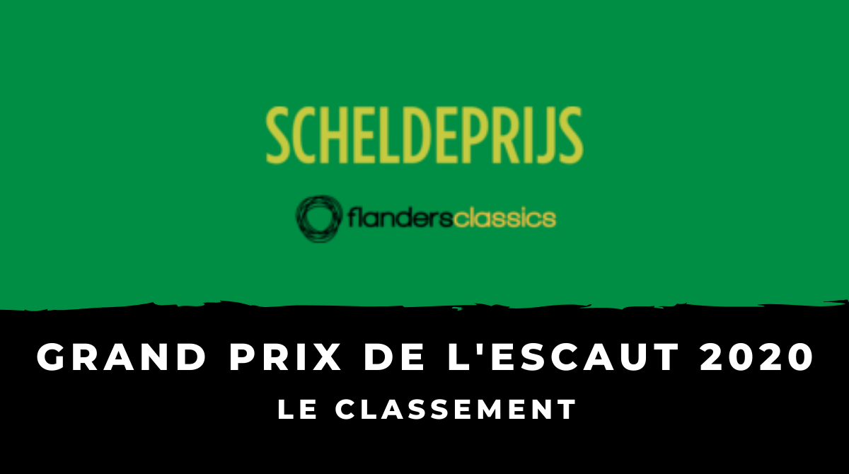 Grand Prix de l'Escaut 2020 - Le classement de la course