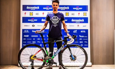 Le nouveau vélo de Julian Alaphilippe aux couleurs de l'arc-en-ciel