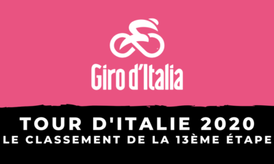 Tour d'Italie 2020 - Le classement de la 13ème étape