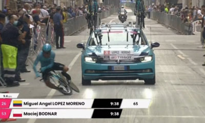 [Vidéo] Lourde chute de Miguel Angel Lopez sur le contre-la-montre du Giro