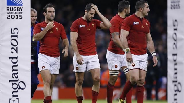 Le XV de France lors de l'humiliation face aux All Blacks lors de la Coupe du monde 2015