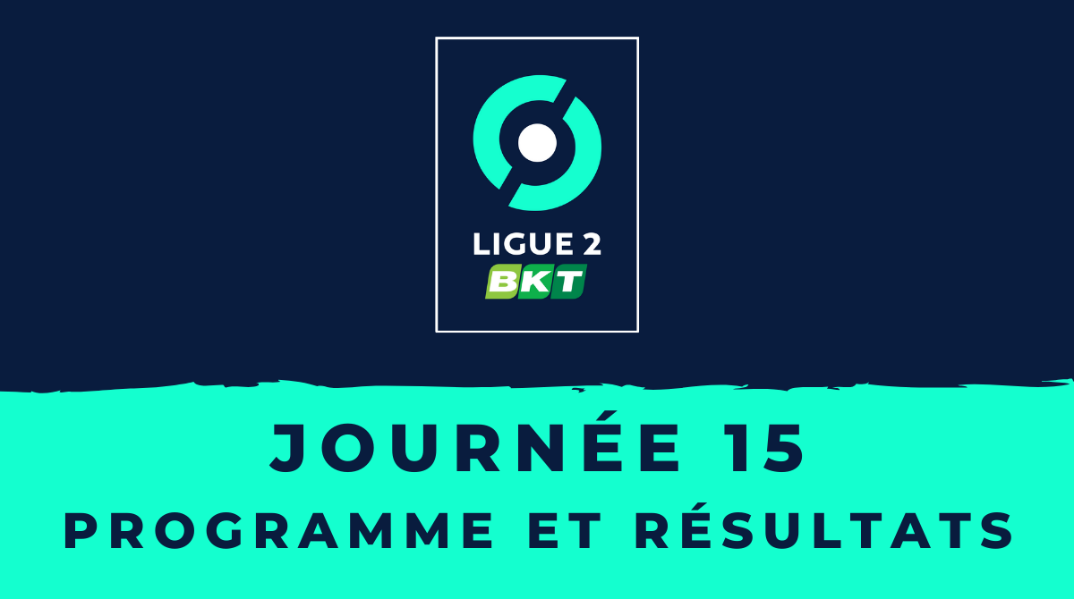 Calendrier Ligue 2 2020/2021 - 15ème journée : Programme et résultats
