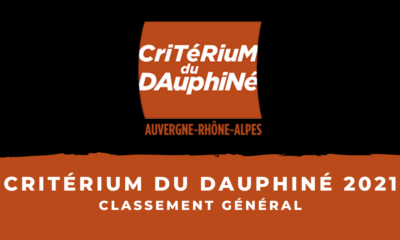 Critérium du Dauphiné 2021 - Le classement général