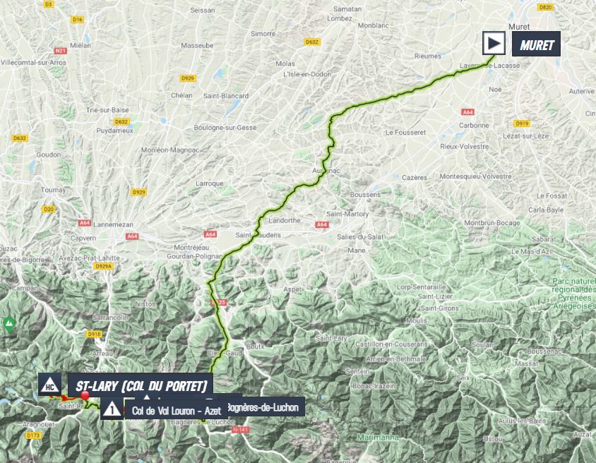 La carte du parcours de la 17ème étape du Tour de France 2021
