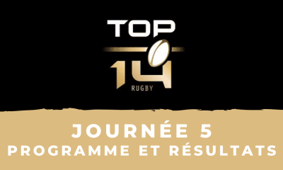 Calendrier Top 14 20212022 - 5ème journée Programme TV et résultats