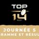 Calendrier Top 14 20212022 - 5ème journée Programme TV et résultats