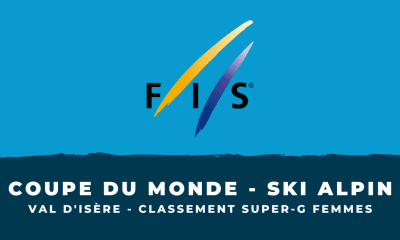 Super-G femmes de Val d'Isère La classement