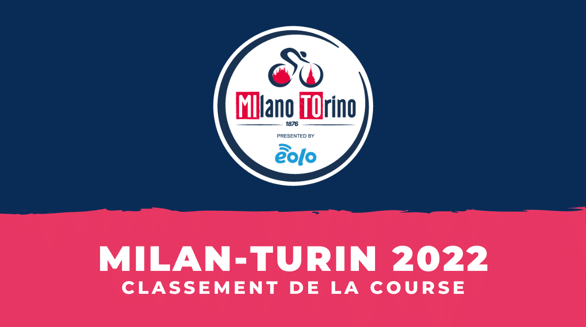 Milan-Turin 2022 - Le classement