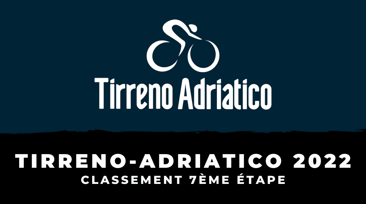 Tirreno-Adriatico 2022 Classement 7ème étape