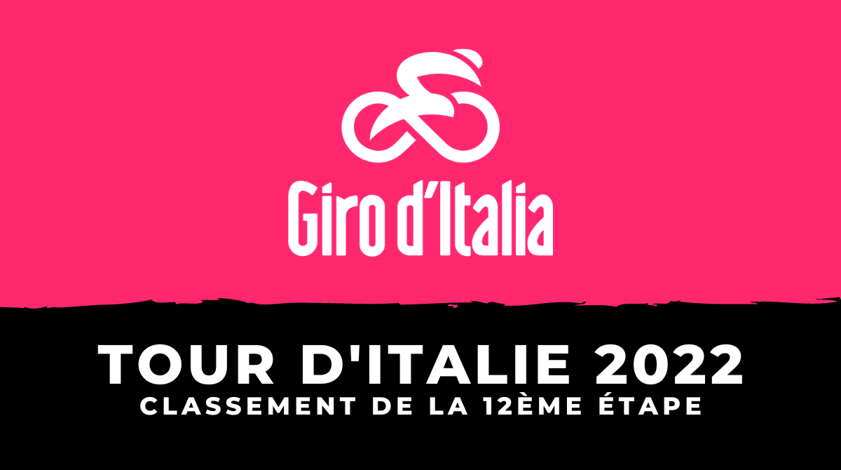 Tour d'Italie 2022 - Classement 12ème étape
