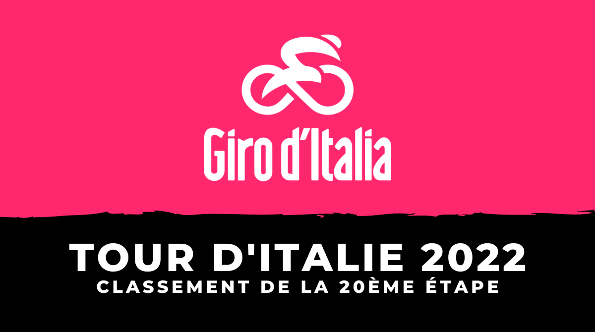 Tour d'Italie 2022 - Classement 20ème étape