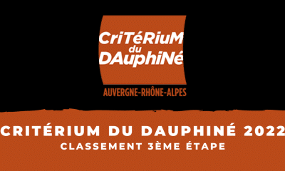 Critérium du Dauphiné 2022 - Classement 3ème étape