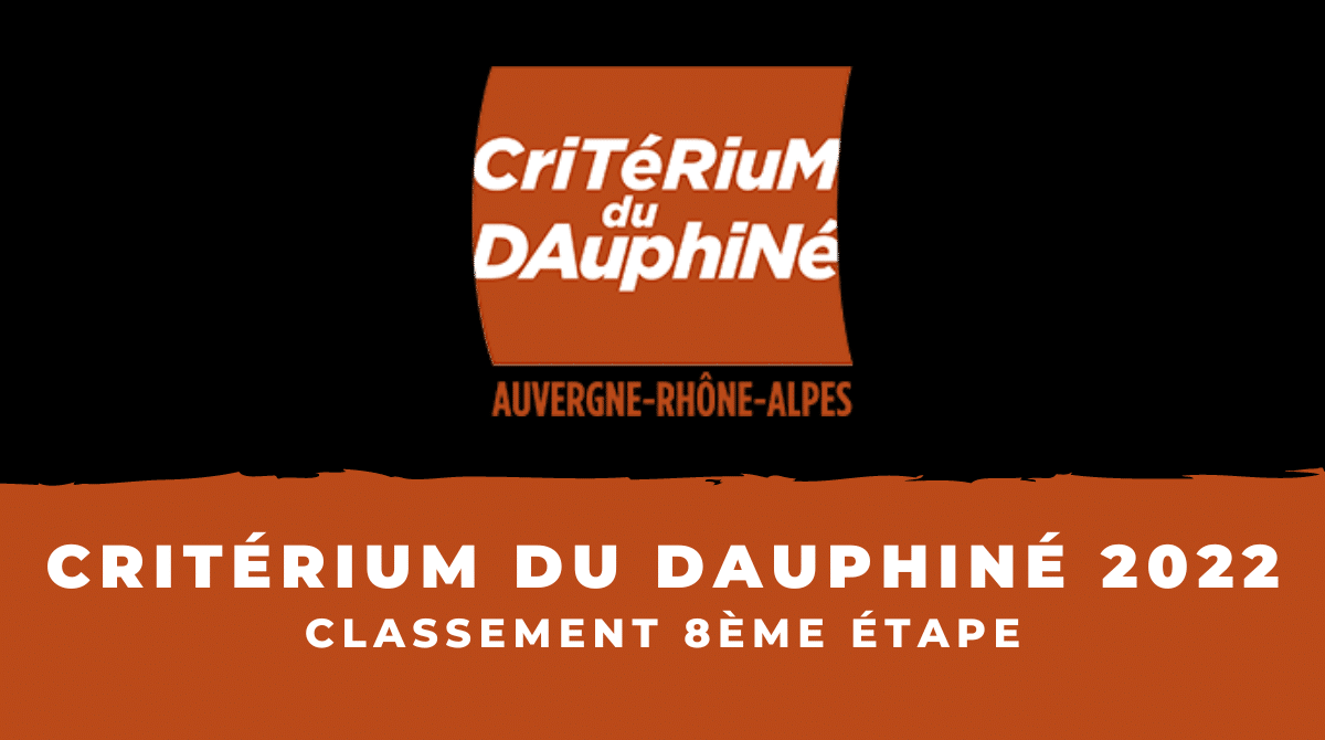 Critérium du Dauphiné 2022 - Classement 8ème étape