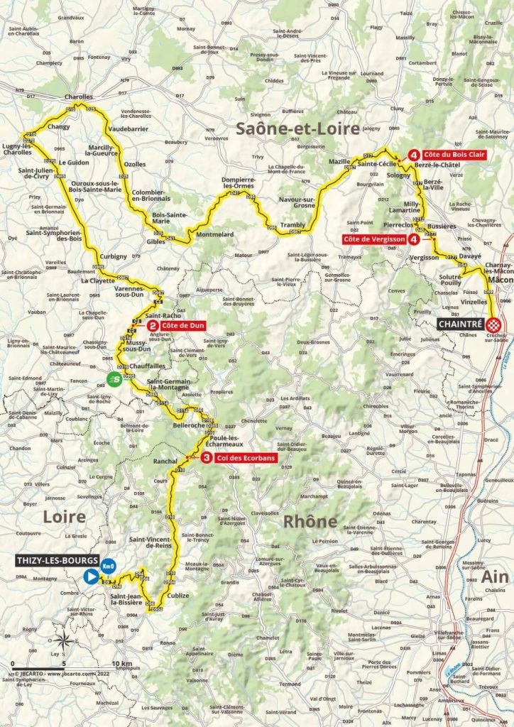 Le parcours de la 5ème étape du Critérium du Dauphiné 2022
