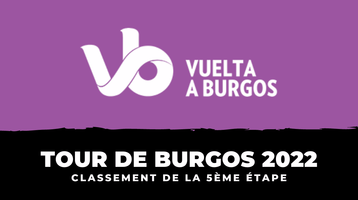 Tour de Burgos 2022 - Classement 5ème étape