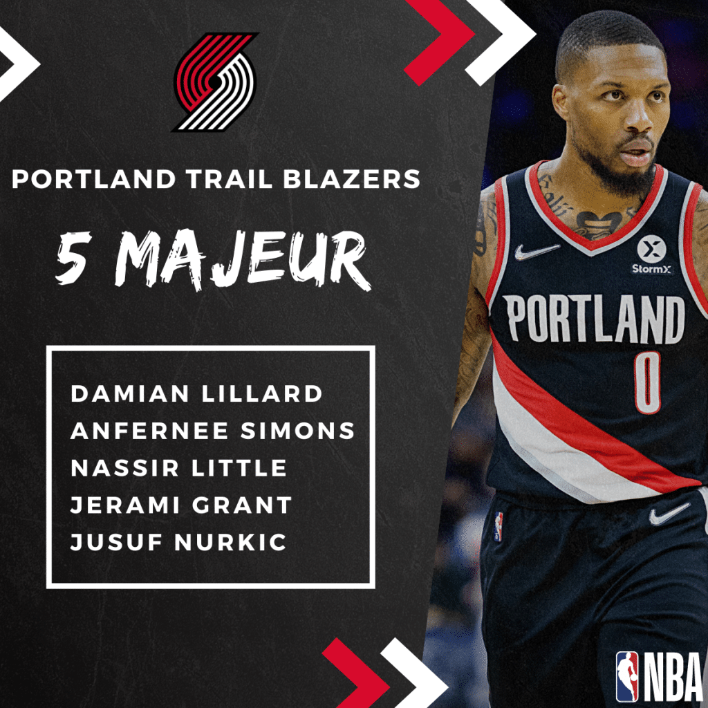 5 Majeur Portland Trail Blazers - NBA 2022-2023
