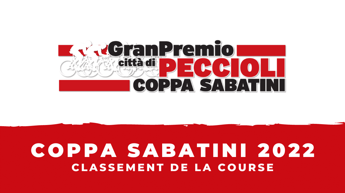Classement Coppa Sabatini 2022