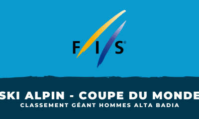 Classement Géant hommes Alta Badia 2022