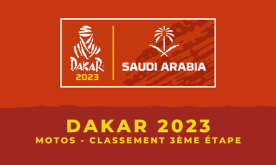 Dakar 2023 Motos - Classement 3ème étape