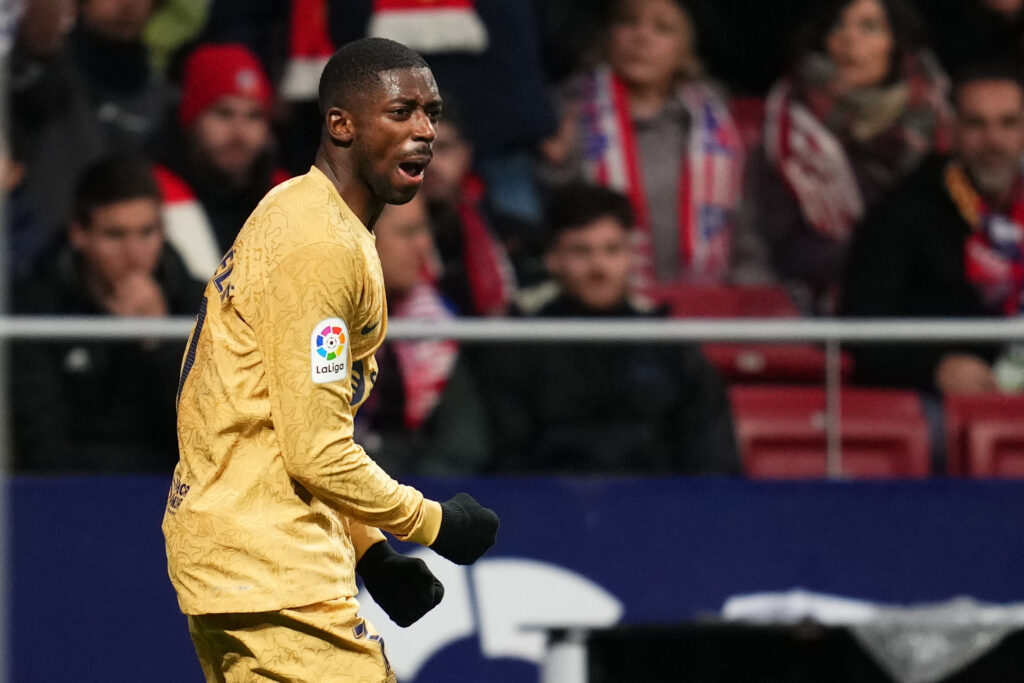La joie d'Ousmane Dembélé face à l'Atlético Madrid