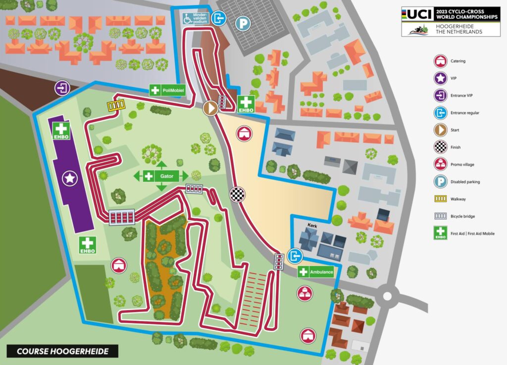 Le circuit des championnats du monde de cyclo-cross 2023 à Hoogerheide