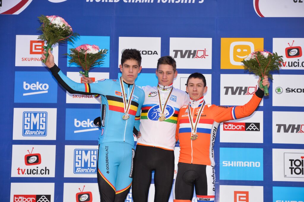 Mondiaux de Cyclo-cross 2015 à Tabor en République Tchèque - van der Poel devant Van Aert et van der Haar