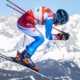 Skicross Youri Duplessis-Kergomard monte sur la boîte à Craigleith