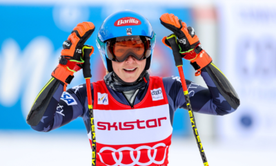 Géant d'Are Mikaela Shiffrin gagne et égale Ingemar Stenmark