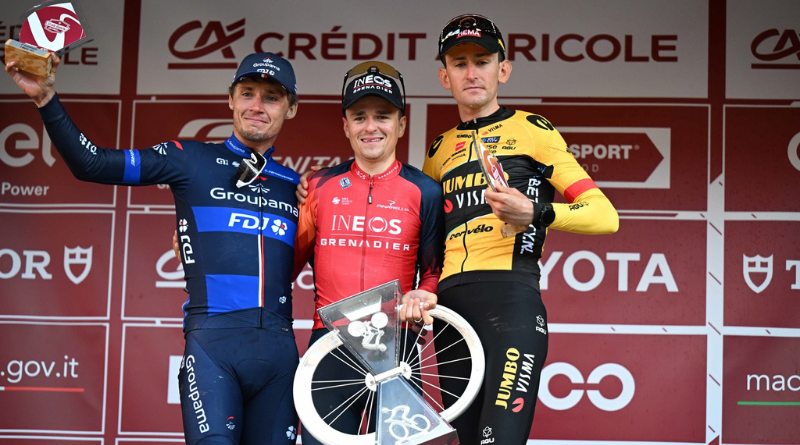 Strade Bianche 2023 Tom Pidcock triomphe devant Valentin Madouas (1)