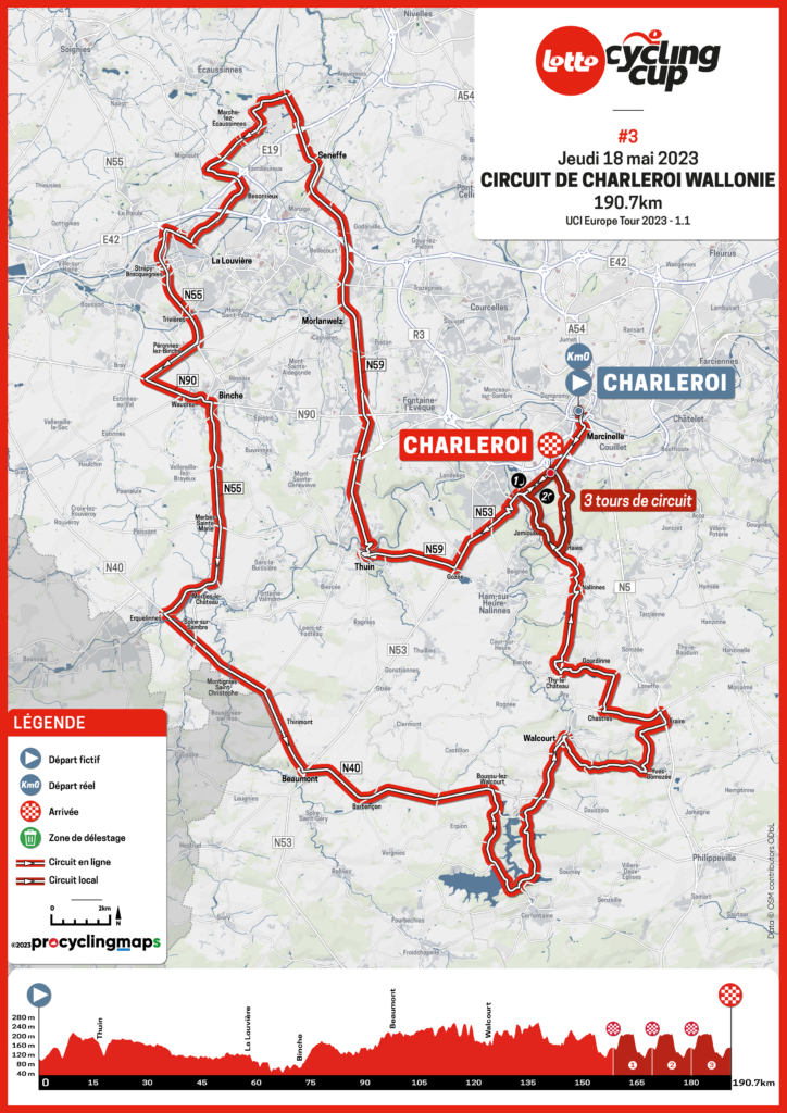 Parcours et profil du Circuit de Wallonie 2023