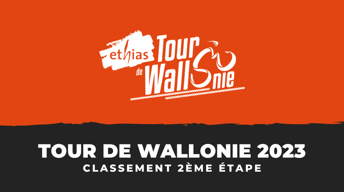 Tour de Wallonie 2023 - Classement 2ème étape