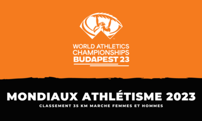 Classement 35 km marche Athlétisme Championnats du monde 2023