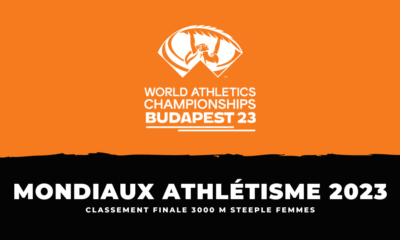 Classement Finale 3000m steeple femmes Championnats du monde Athlétisme 2023