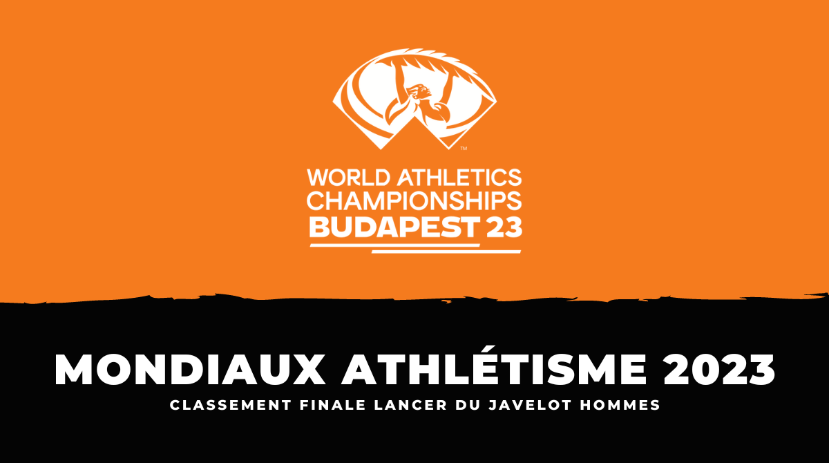 Classement Finale Lancer du javelot hommes Athlétisme Championnats du monde 2023