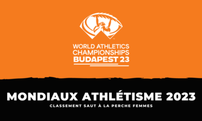 Classement Finale Saut à la perche femmes Athlétisme Championnats du monde 2023