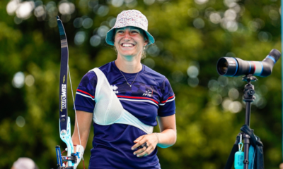 Coupe du monde Tir à l'arc Lisa Barbelin en argent à Paris