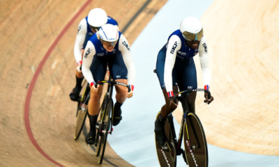 Mondiaux piste 2023 Donavan Grondin et la vitesse par équipes féminine font chou blanc