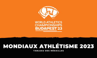 Tableau des médailles Athlétisme Championnats du monde 2023