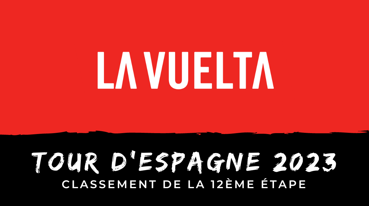Tour d'Espagne 2023 - Classement 12ème étape