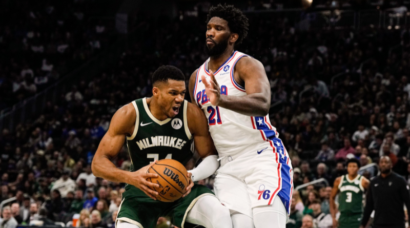 Giannis Antetokounmpo, ici face à Joel Embiid