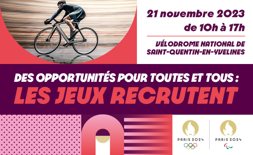 Affiche de recrutement en vue des JO de Paris