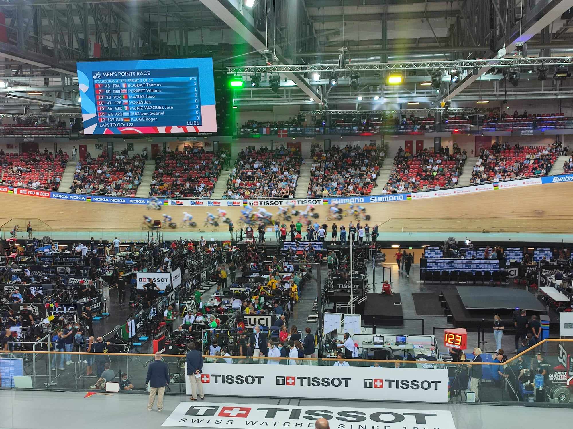 Le Vélodrome de Saint-Quentin-en-Yvelines lors des Mondiaux de Cyclisme sur piste 2022