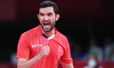 Tennis de table Emmanuel Lebesson s'impose en double au WTT Feeder de Vila Nova de Gaia
