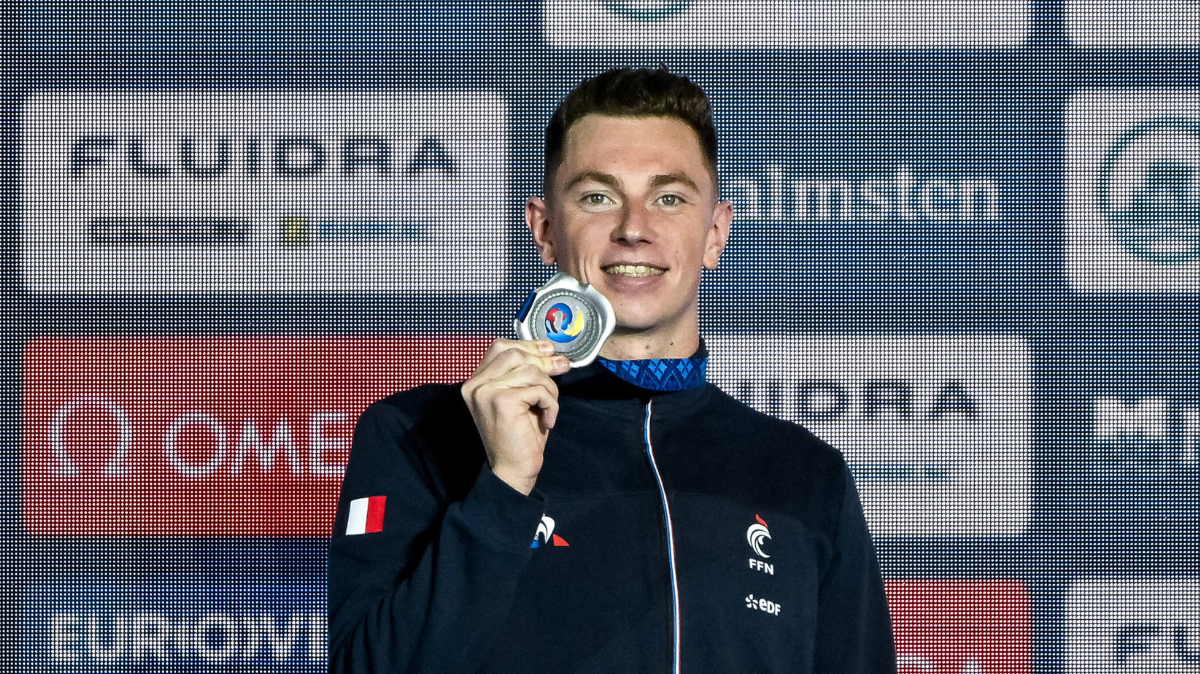 Euro petit bassin natation 2023 David Aubry en argent sur 1500 mètres nage libre