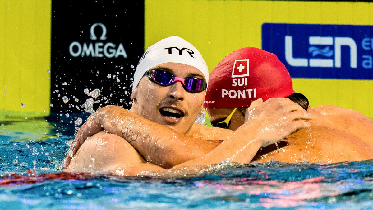 Euro petit bassin natation 2023 Maxime Grousset en bronze sur 50 mètres papillon