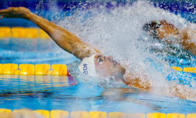 Euro petit bassin natation 2023 Mewen Tomac en bronze sur 200 mètres dos