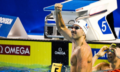 Euro petit bassin natation 2023 Mewen Tomac en or sur le 50 mètres dos !