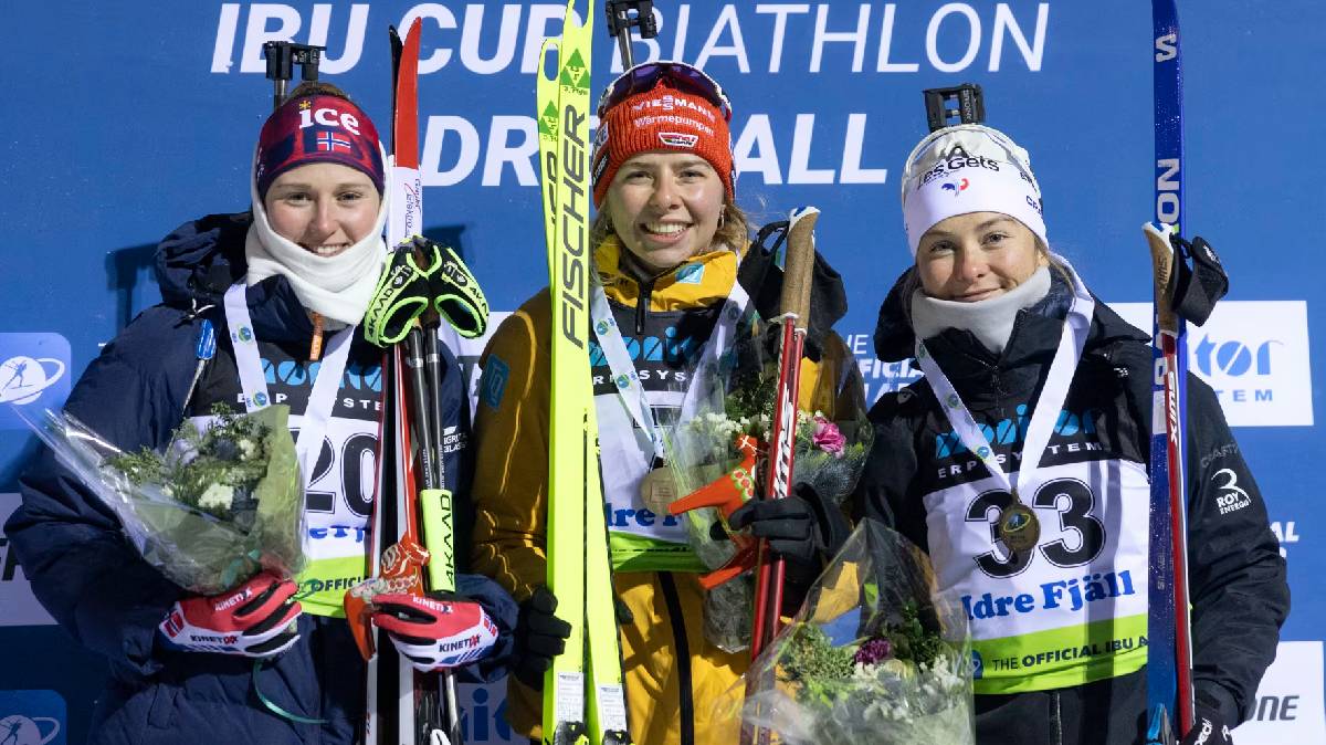 IBU Cup 20232024 Jeanne Richard prend la troisième place sur le sprint d'Idre Fjäll